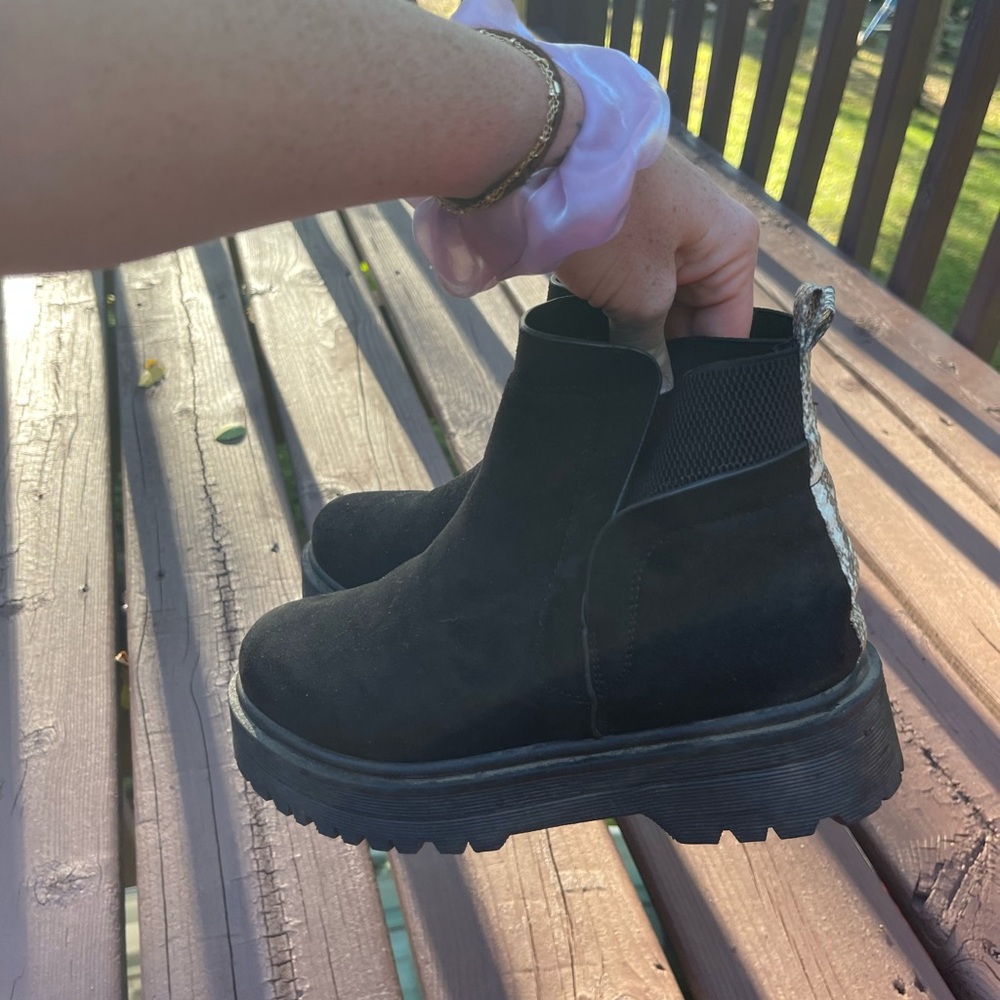 Black ankle boots